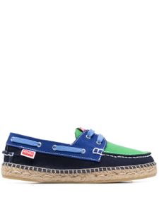 Kenzo chaussures bateau multicolores à lacets - Bleu