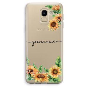 Zonnebloemen: Samsung Galaxy J6 (2018) Transparant Hoesje