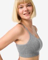 HEMA Naadloze Sporttop Light Support Grijsmelange (grijsmelange)