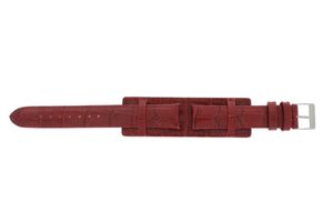 Horlogeband Universeel 61325.45.16 Onderliggend Leder Rood 16mm