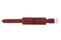 Horlogeband Universeel 61325.45.16 Onderliggend Leder Rood 16mm