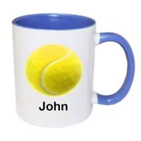 Tennis mok met naam (blauw)