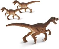 Safari Velociraptor speelfiguren 2 cm BPA-vrij bruin 192-delig