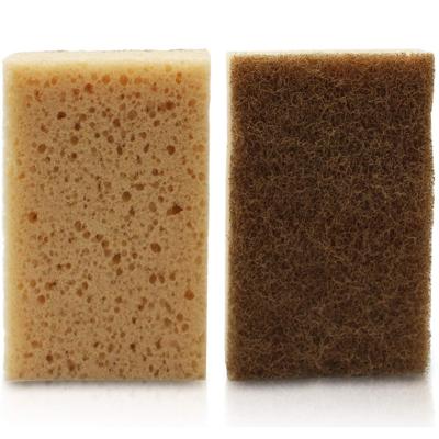 Schuursponsjes - 6x st - 7 x 11,5 cm kokosvezel - Keukensponsjes - Biologisch afbreekbaar - schoonm