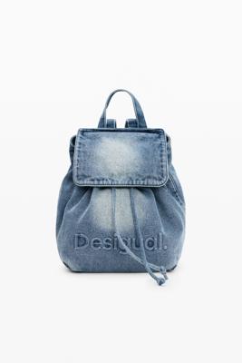 kleine denim rugzak met charms - BLUE - U