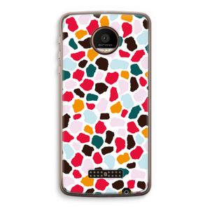 Colored Giraffe: Motorola Moto Z Force Transparant Hoesje