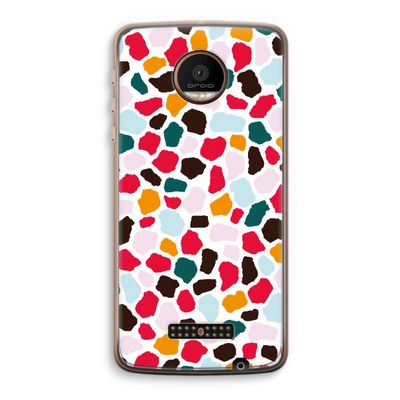 Colored Giraffe: Motorola Moto Z Force Transparant Hoesje