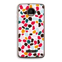 Colored Giraffe: Motorola Moto Z Force Transparant Hoesje