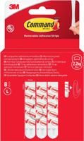 Command kleefstrips, large, wit, blister van 8 stuks