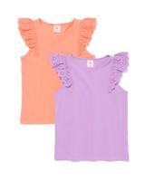 HEMA Kindersinglet - 2 Stuks Perzik (perzik)