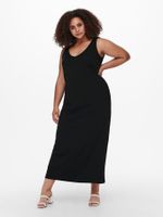ONLY CARMAKOMA maxi jurk CARAPRIL van biologisch katoen zwart - thumbnail