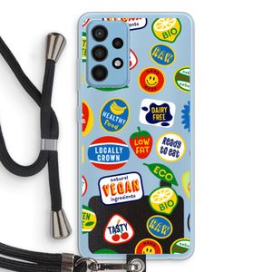 Fruitsticker: Samsung Galaxy A52 Transparant Hoesje met koord