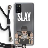 Slay All Day: Samsung Galaxy A41 Transparant Hoesje met koord