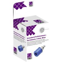 TRU COMPONENTS Assortiment laboratoriumconnectoren Bus, inbouw verticaal Blauw 10 stuk(s)