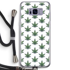 Weed: Samsung Galaxy S8 Plus Transparant Hoesje met koord