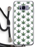 Weed: Samsung Galaxy S8 Plus Transparant Hoesje met koord