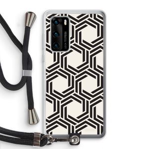 Geometrisch patroon: Huawei P40 Transparant Hoesje met koord