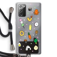 Happy bento friends: Samsung Galaxy Note 20 / Note 20 5G Transparant Hoesje met koord