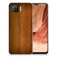 OPPO A73 4G | Bumper Hoesje | Donker Hout