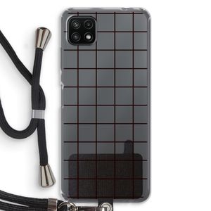 Rooster: Samsung Galaxy A22 5G Transparant Hoesje met koord
