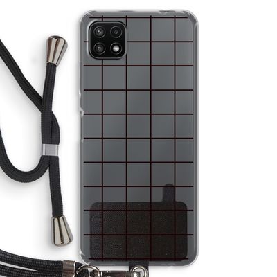 Rooster: Samsung Galaxy A22 5G Transparant Hoesje met koord