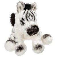 Pluche knuffeldier Zebra - wit/zwart - 13 cm - safari thema