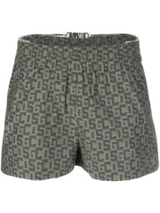 GCDS short Bling Gcds Monogram à ceinture - Vert