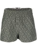 GCDS short Bling Gcds Monogram à ceinture - Vert