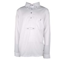 QHP Roan wedstrijdshirt jr wit maat:140 - thumbnail