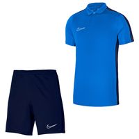 Nike Dri-FIT Academy 23 Polo Trainingsset Blauw Donkerblauw Wit - thumbnail