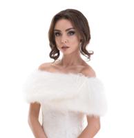 Retro Wedding Faux Fur Stola Ivoor