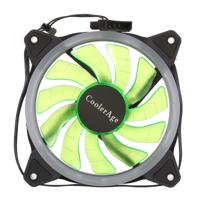 Kleur LED 12cm 3pin Computer onderdelen Chassis Fan Computer als Host voor Fan stille ventilator koeling met macht aansluitkabel (groene Light)(Green