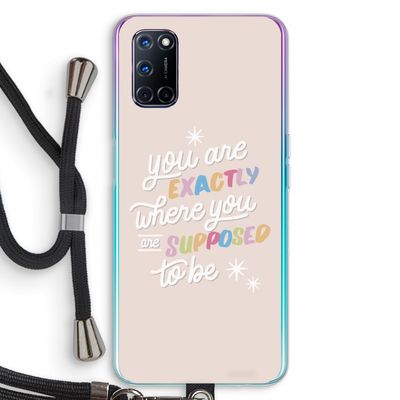 Right Place: Oppo A52 Transparant Hoesje met koord
