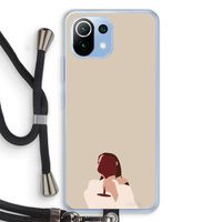 I drink wine: Xiaomi Mi 11 Lite Transparant Hoesje met koord