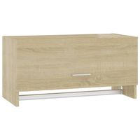 The Living Store Kledingkast 70x32-5x35 cm spaanplaat sonoma eikenkleurig - Kast