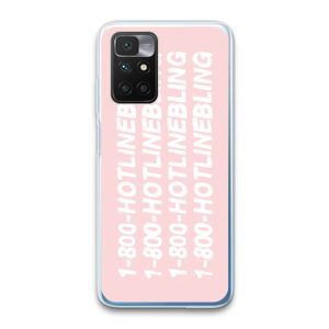 Hotline bling pink: Xiaomi Redmi 10 Transparant Hoesje