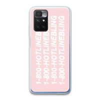 Hotline bling pink: Xiaomi Redmi 10 Transparant Hoesje