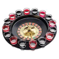 Roulette drankspel - kunststof - set met wiel - shots - casino spel - thumbnail