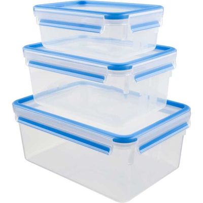 Emsa Clip & Close vershoudbakjes, 3-delige set, 1,0 / 3,2 / 3,7 L doos