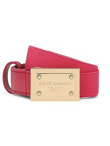 Dolce & Gabbana Kids ceinture élastiquée à logo - Rouge