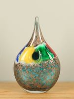 Kleurrijke glazen druppel met rechte punt, 32 cm, A004 - thumbnail