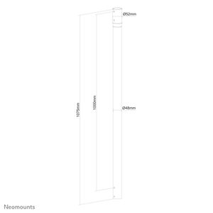 Neomounts NS-EP100BLACK verlengbuis plafondsteun steun