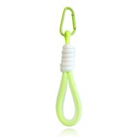 Sleutelhanger/Telefoonkoord met Handige Gesp - Fluor Geel & Wit