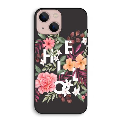 Hello in flowers: iPhone 13 mini Biologisch afbreekbaar hoesje