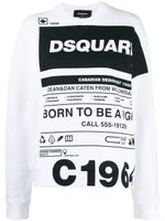 DSQUARED2 t-shirt à slogan imprimé - Blanc - thumbnail