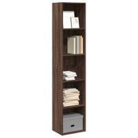 Boekenkast 40x30x189 cm bewerkt hout bruin eikenkleurig