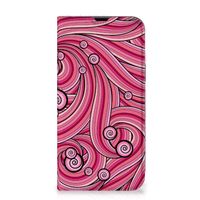 iPhone 13 Pro Max Bookcase Swirl Pink