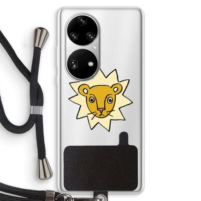 Kleine leeuw: Huawei P50 Pro Transparant Hoesje met koord
