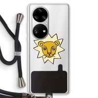 Kleine leeuw: Huawei P50 Pro Transparant Hoesje met koord