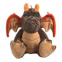 Pluche draak knuffel - rode vleugels - 33 cm - draken - speelgoed